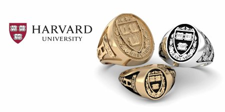 Three class rings available for Harvard University.